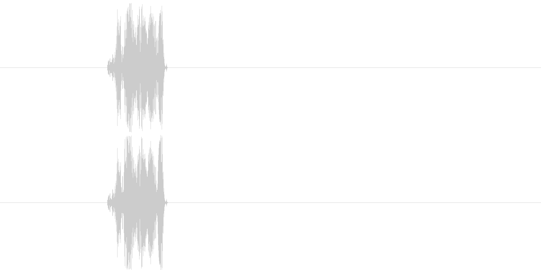 決定音の未再生の波形