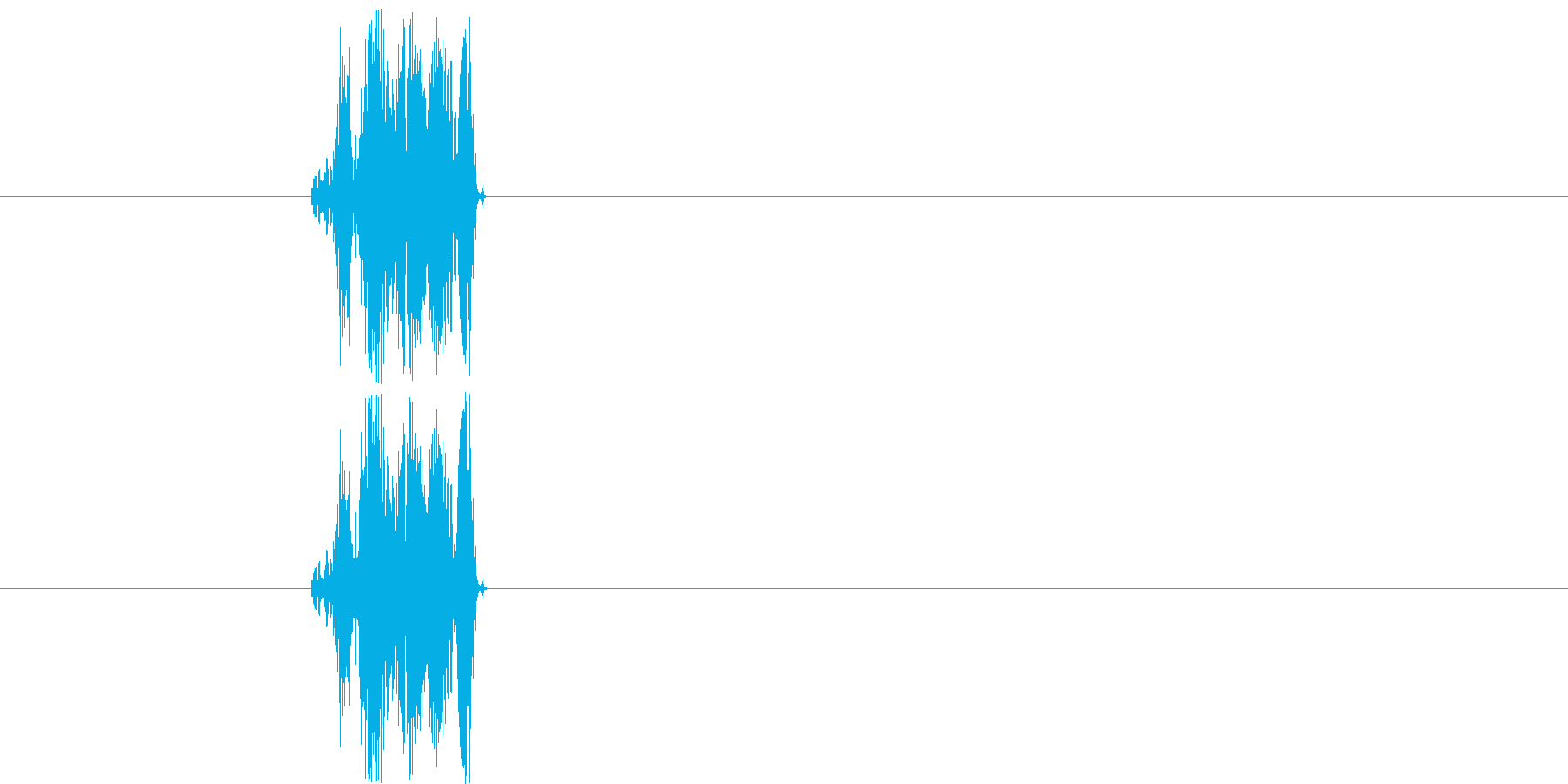 決定音の再生済みの波形