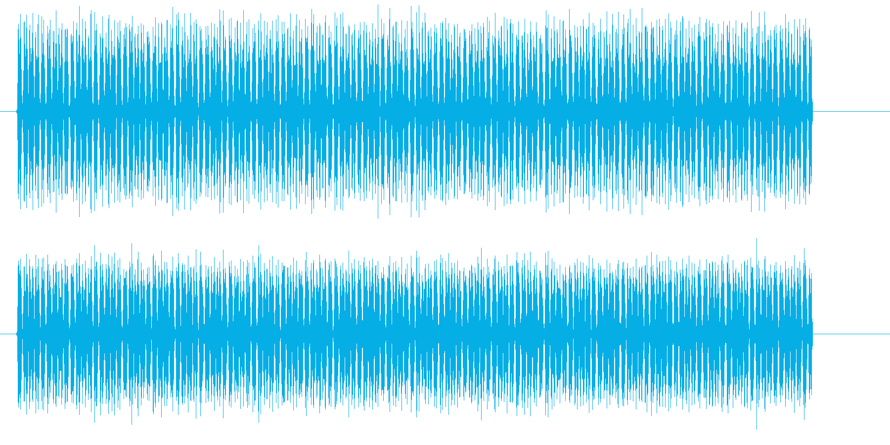 ピョンピョンピョンピョン(高音の電子音)の再生済みの波形