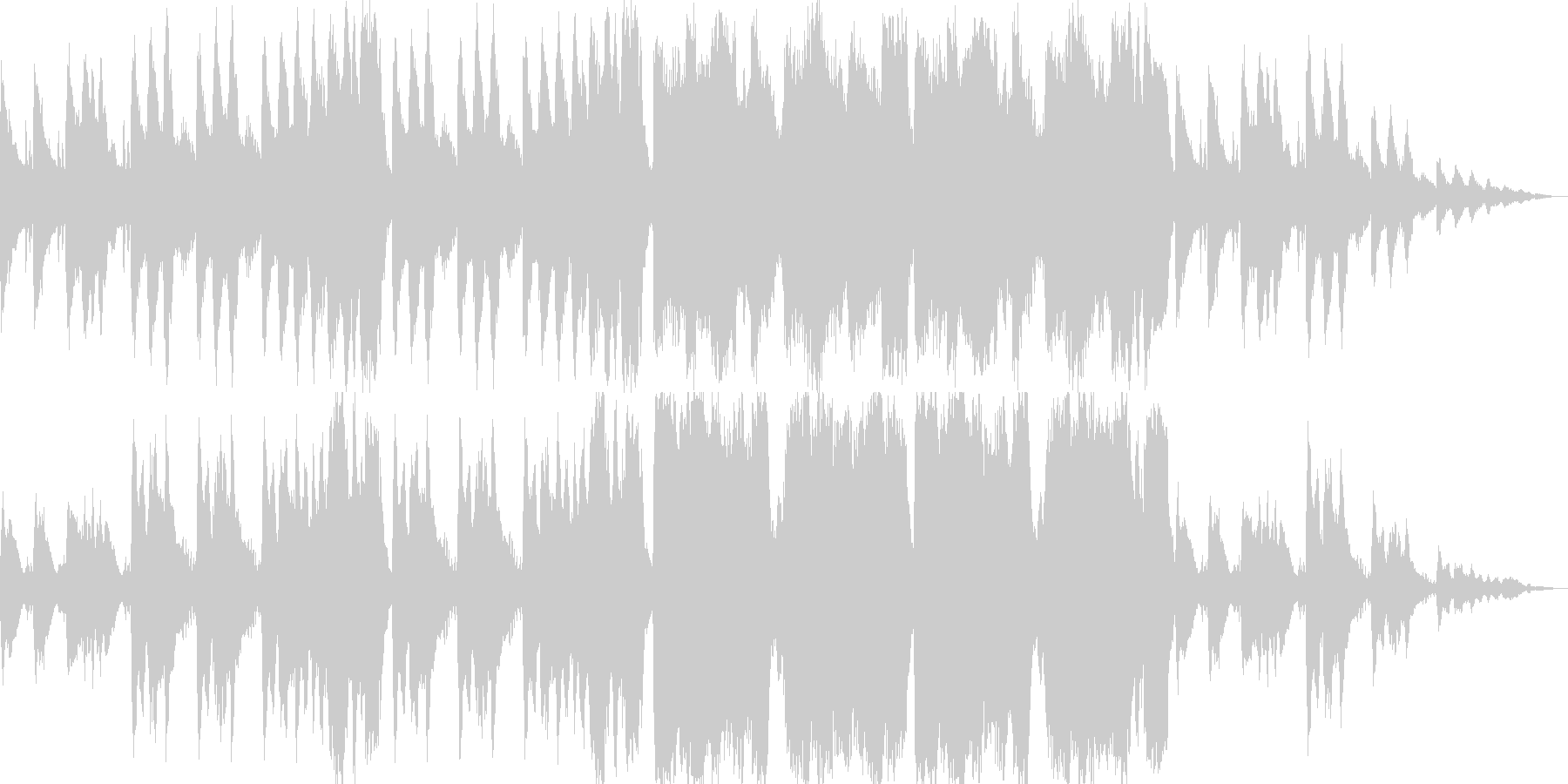 荘厳な雰囲気と間抜けさを感じる曲の未再生の波形