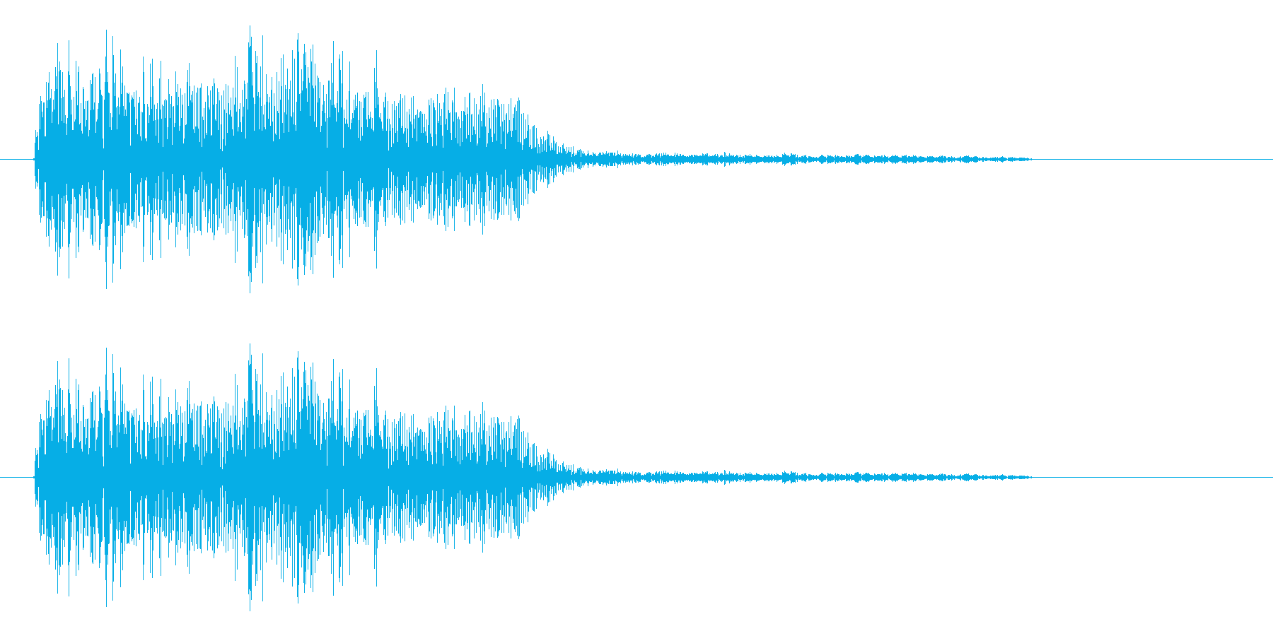 クイズの出題されるときの音の再生済みの波形