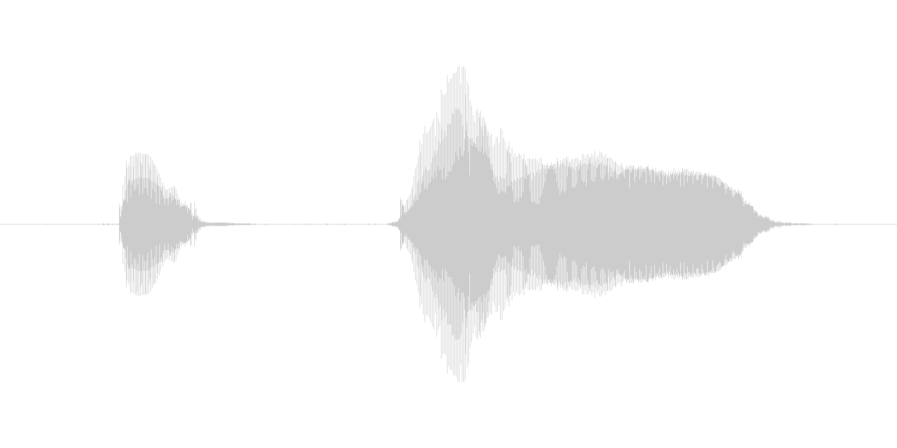 う、うんの未再生の波形
