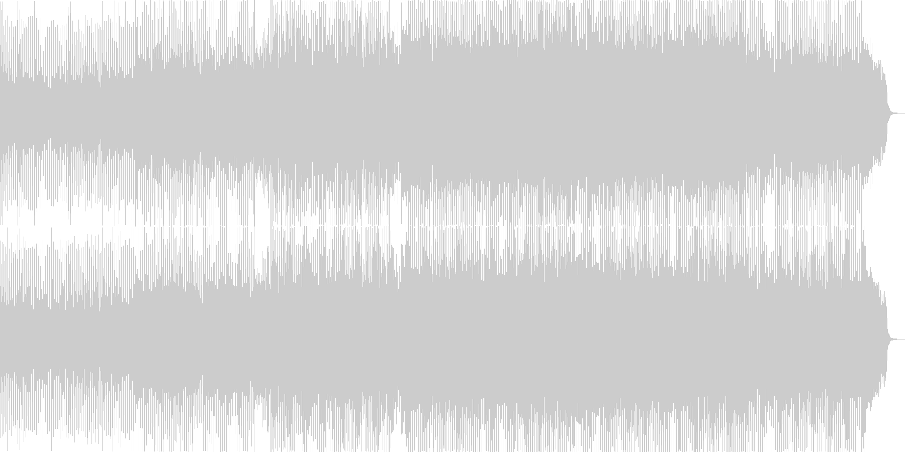 躍動感のある弾むようなシンセの曲の未再生の波形