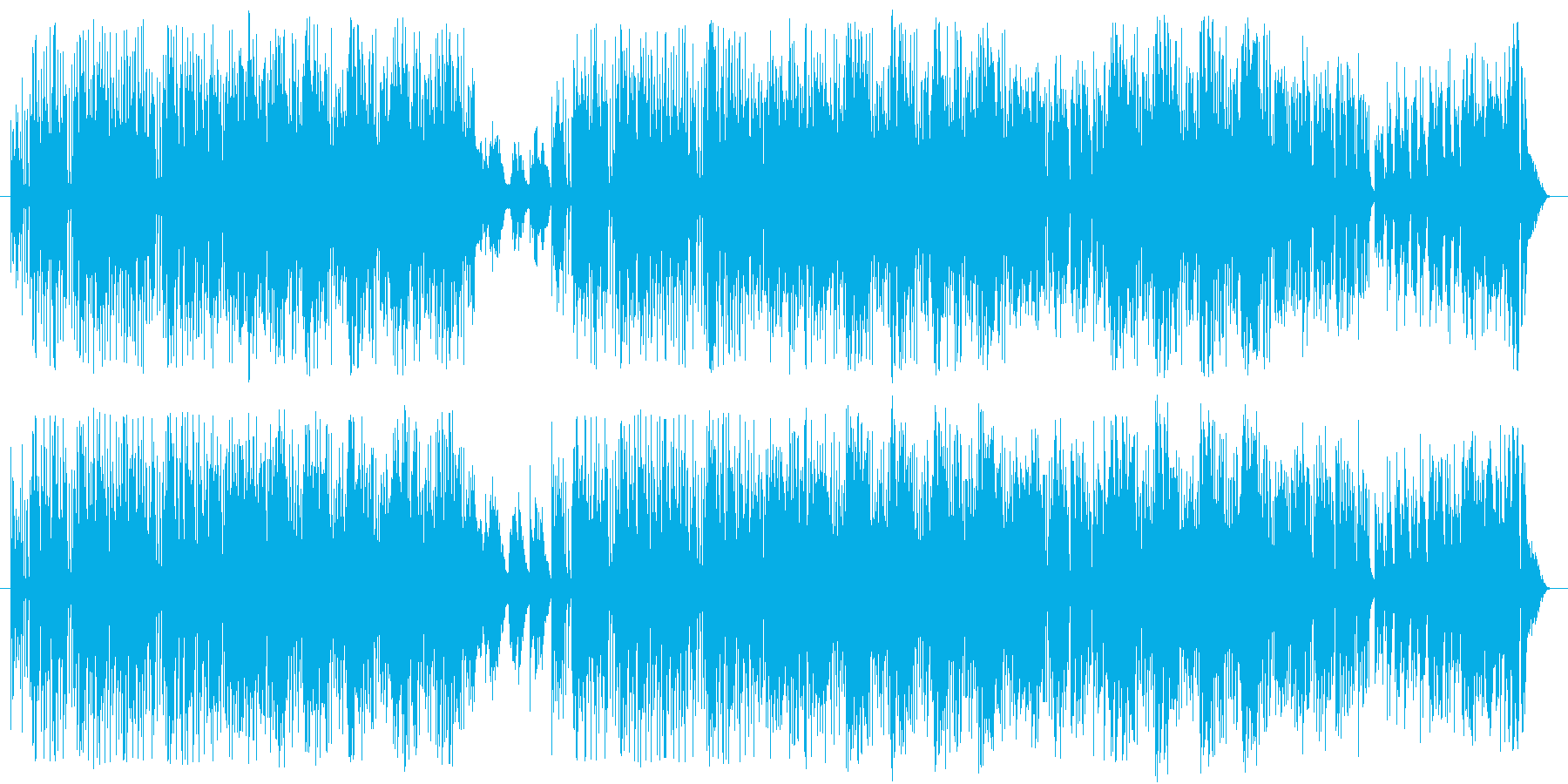 ジャズ調のバラード曲の再生済みの波形