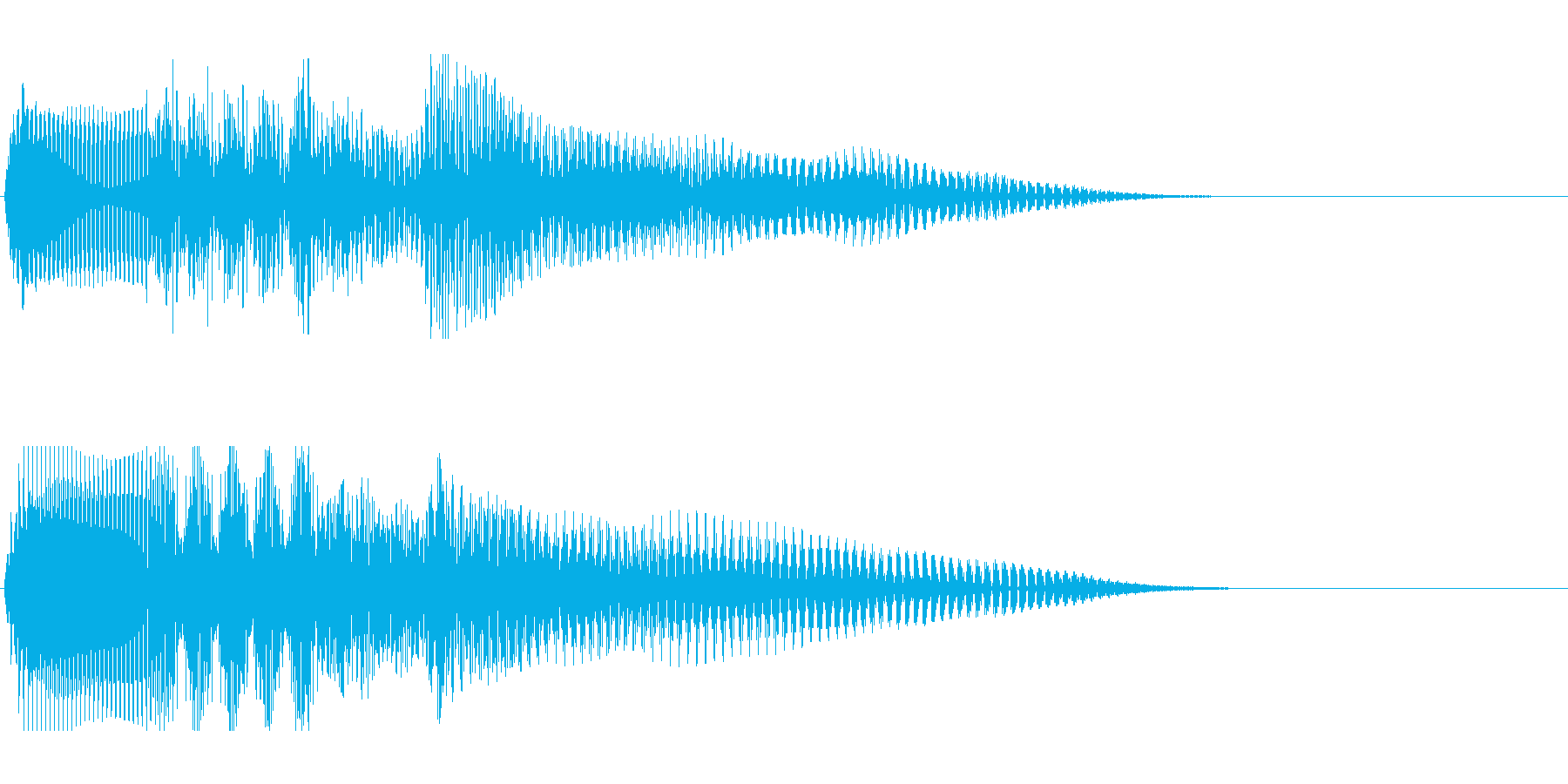 温もりのあるストリングスによる場面転換音の再生済みの波形
