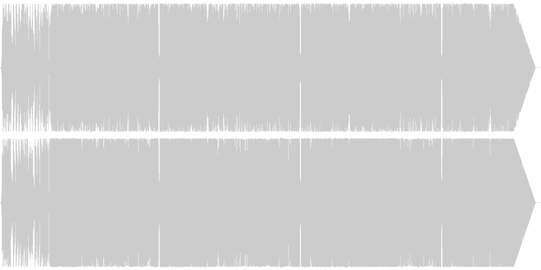 固い絆の友情系パワーポップソングの未再生の波形