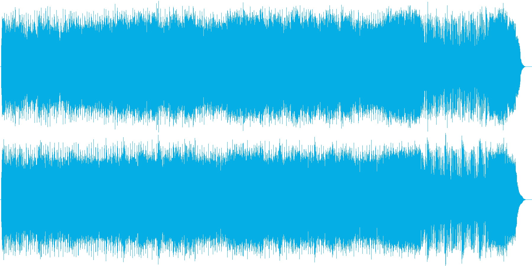 激しく疾走感のあるリズムのハードロックの再生済みの波形