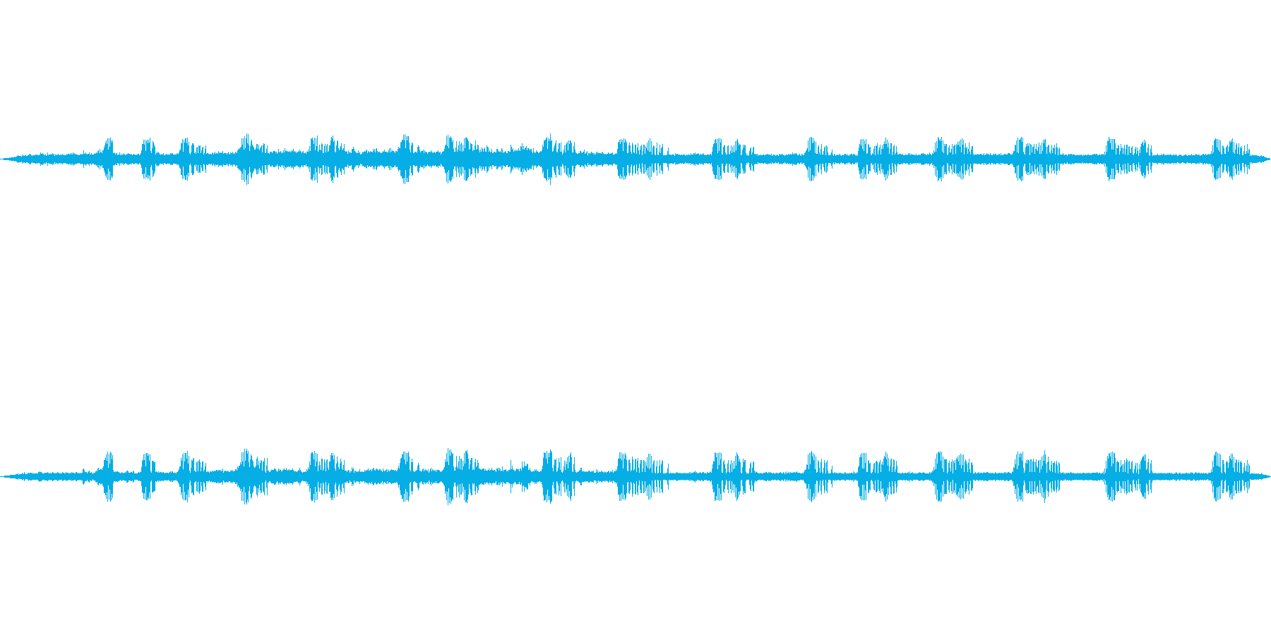 秋の虫の音の再生済みの波形
