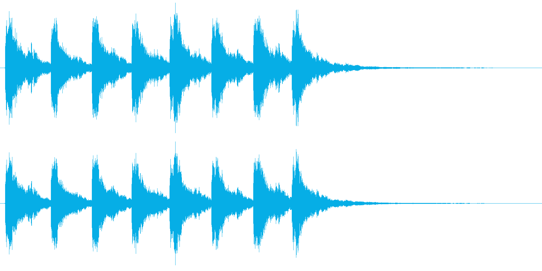 教会の鐘の音 8回キンコーーーーンの再生済みの波形