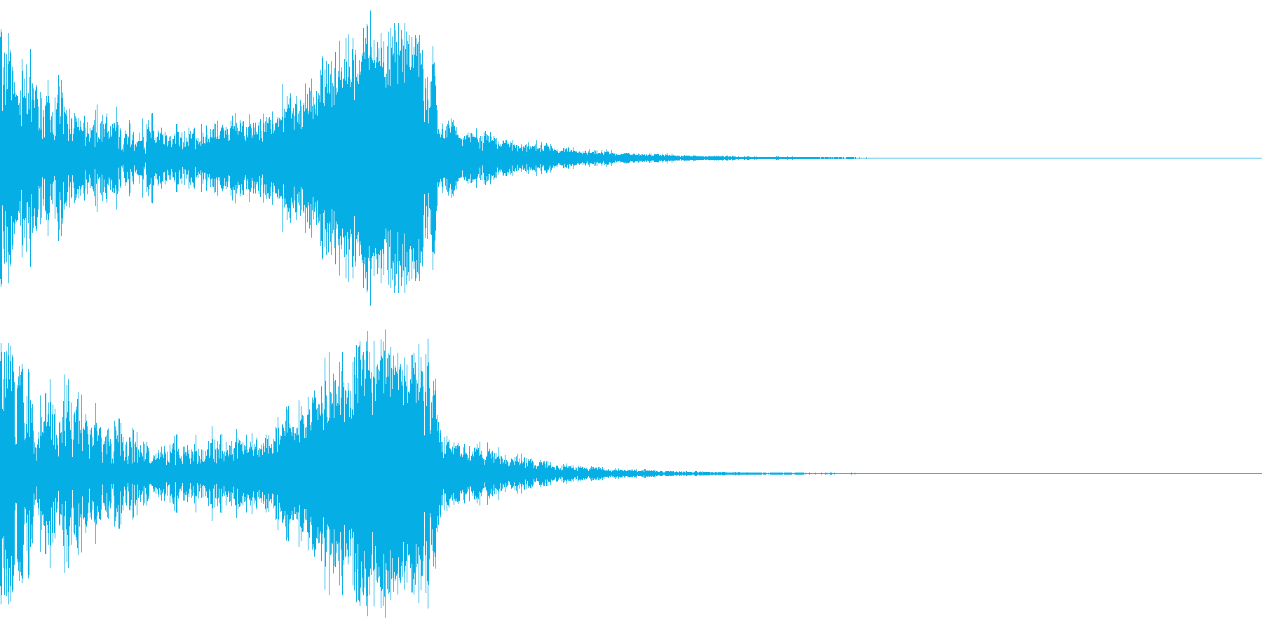 アタック系の音+空間の再生済みの波形