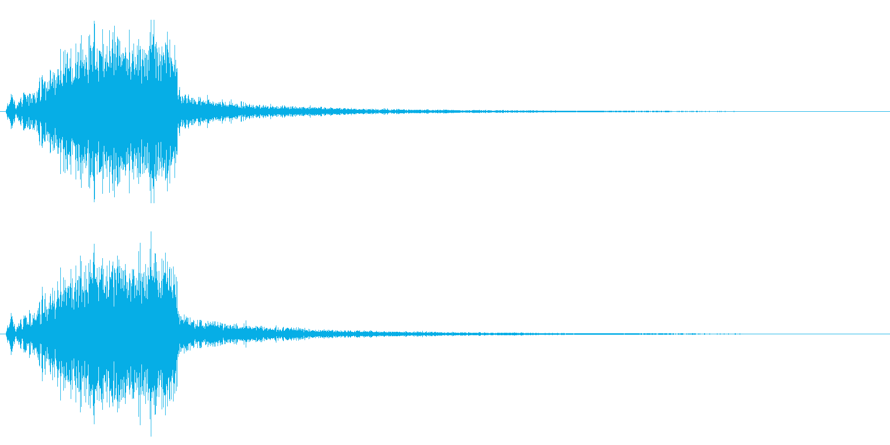 ウィシィン、という風を切るような音の再生済みの波形