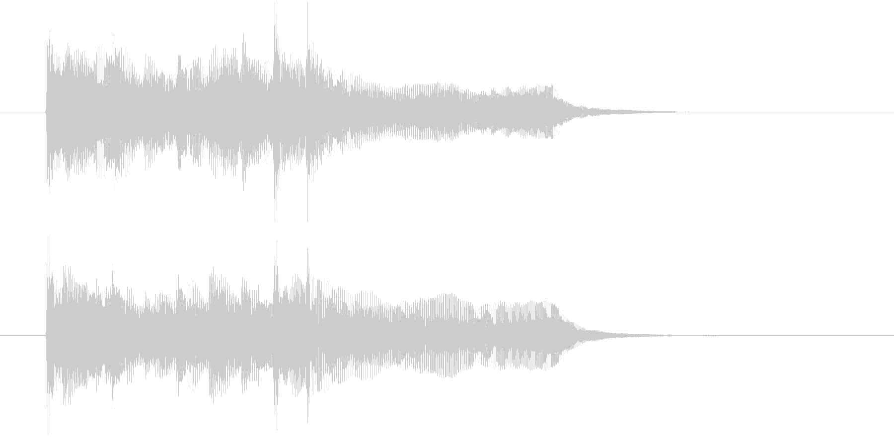 オルガンの様な滑らかで短い曲の未再生の波形