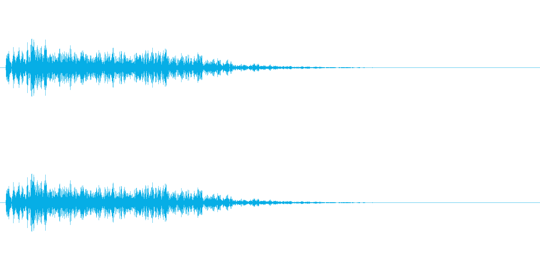 爆発音ですの再生済みの波形