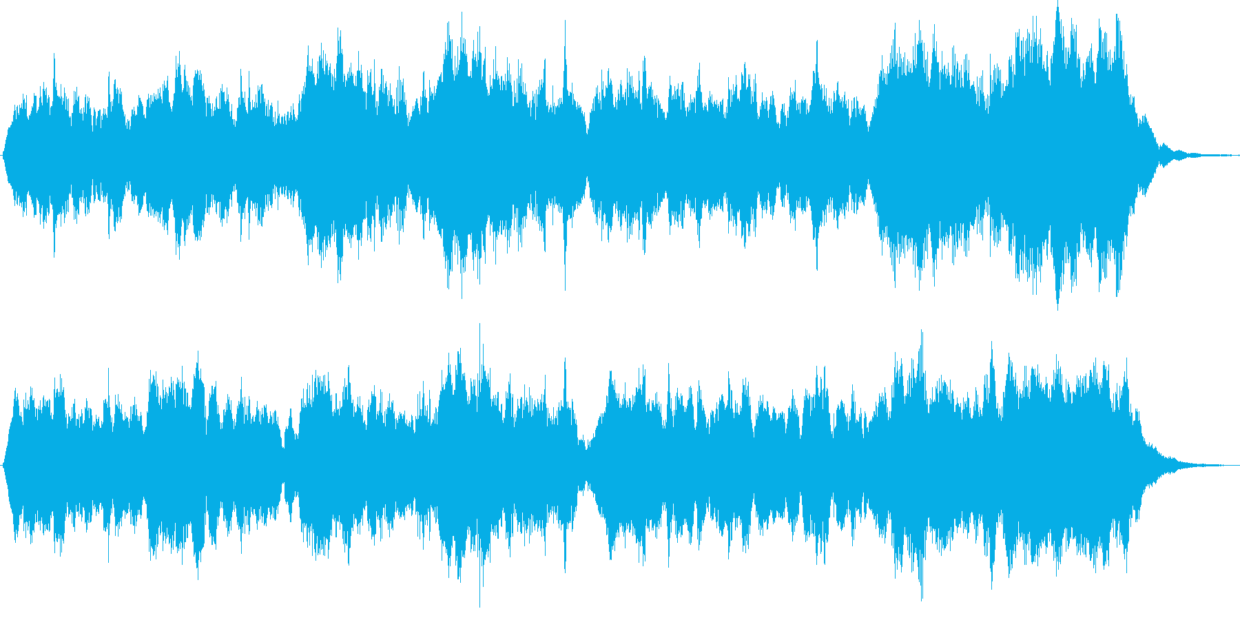 キラキラシンセのメルヘンの世界のジングルの再生済みの波形