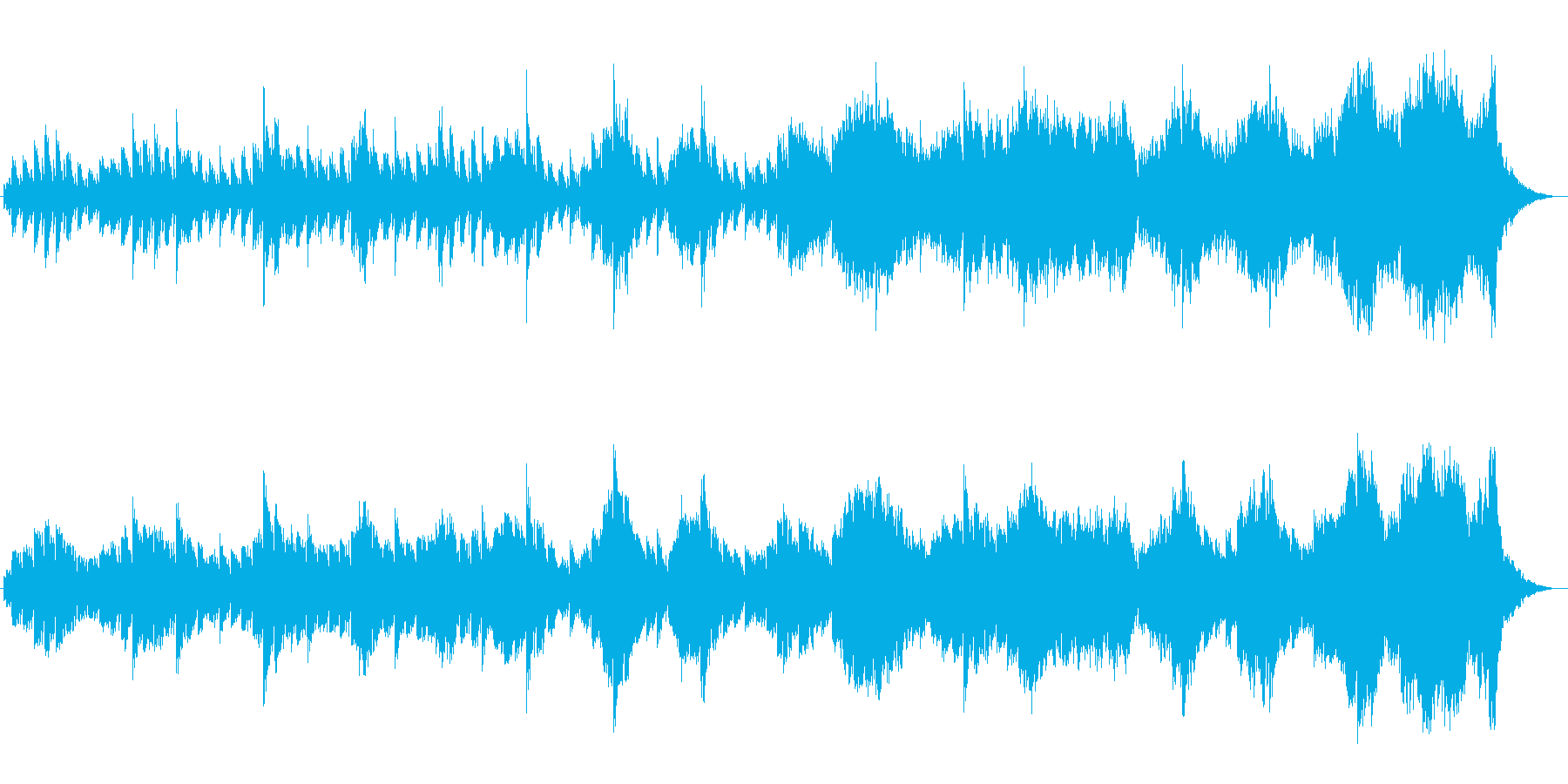 幻想的な美しいピアノのループの曲の再生済みの波形