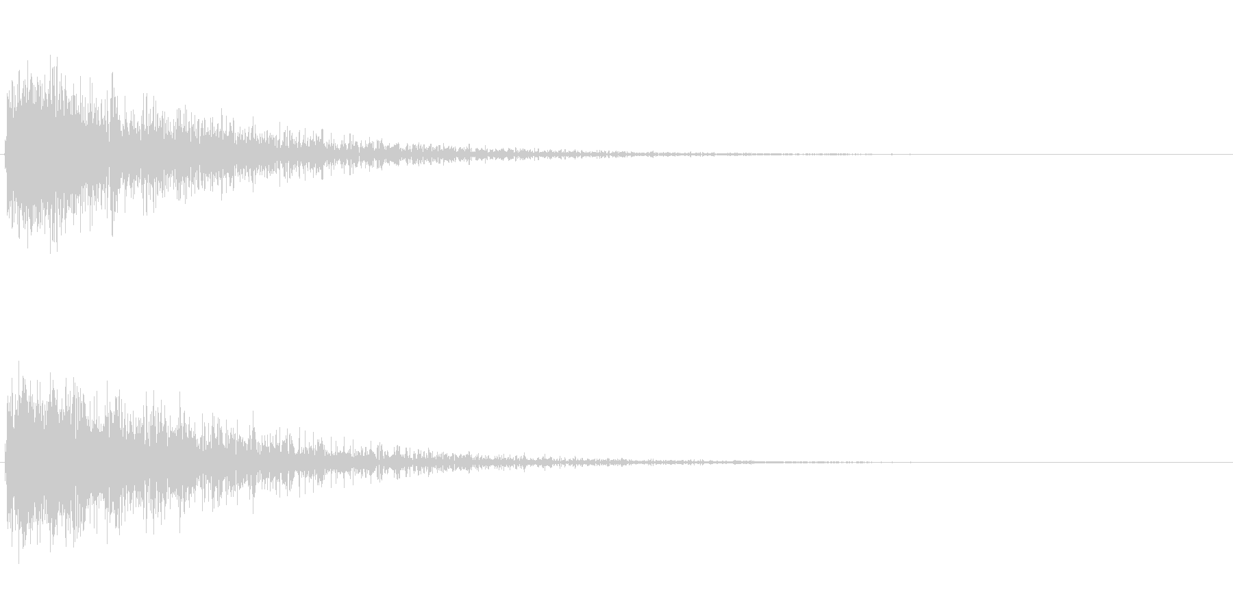 ドカーン(建物が爆発する音)の未再生の波形