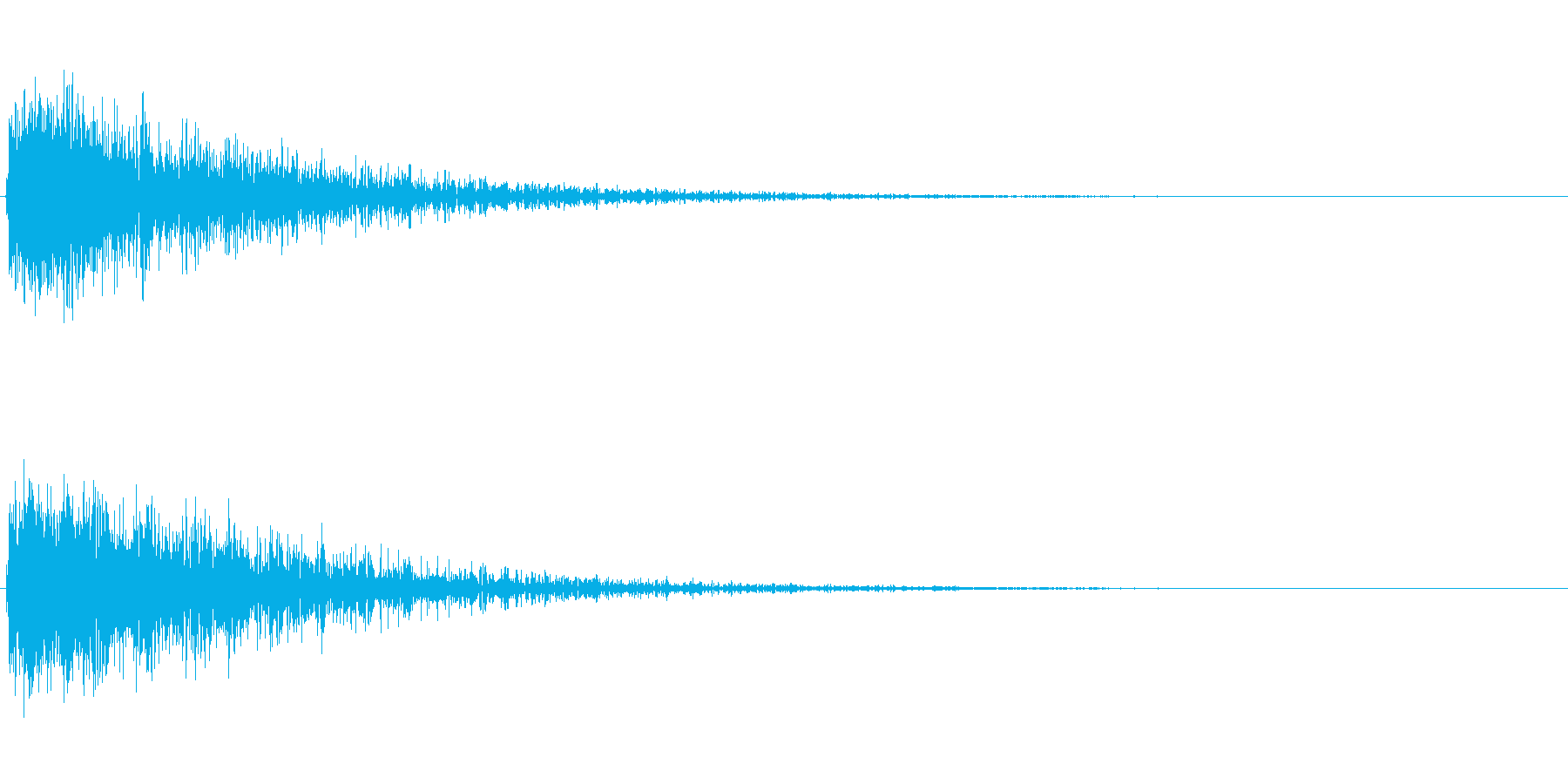 ドカーン(建物が爆発する音)の再生済みの波形