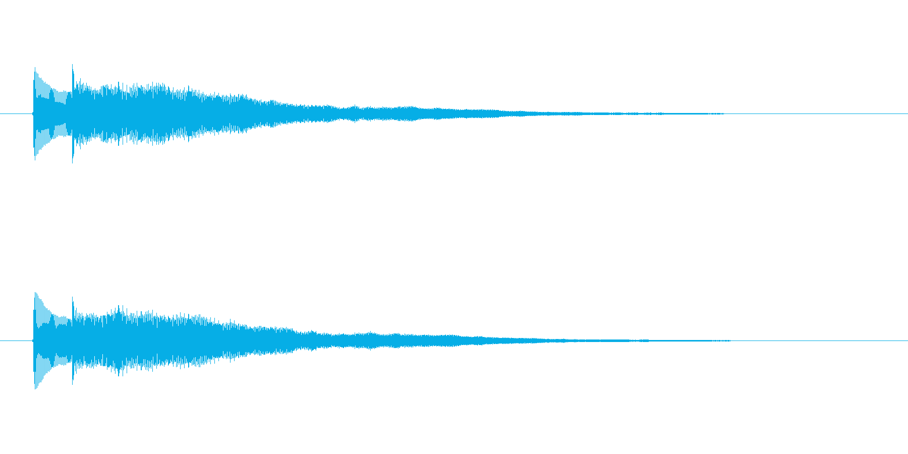 ボン、ボーンという弦楽器の音の再生済みの波形
