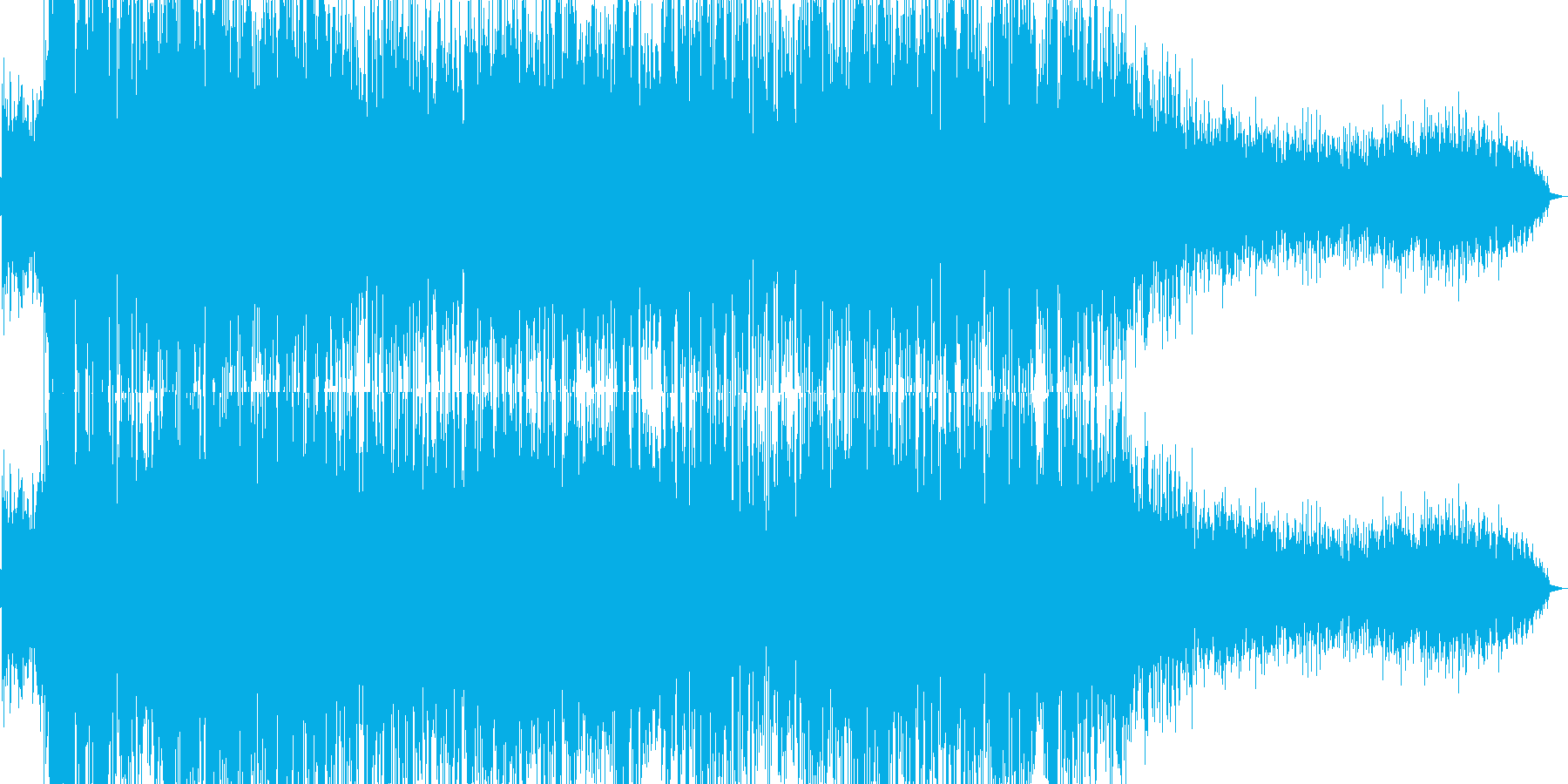 爆発/落雷から電気が迸るイメージの音の再生済みの波形