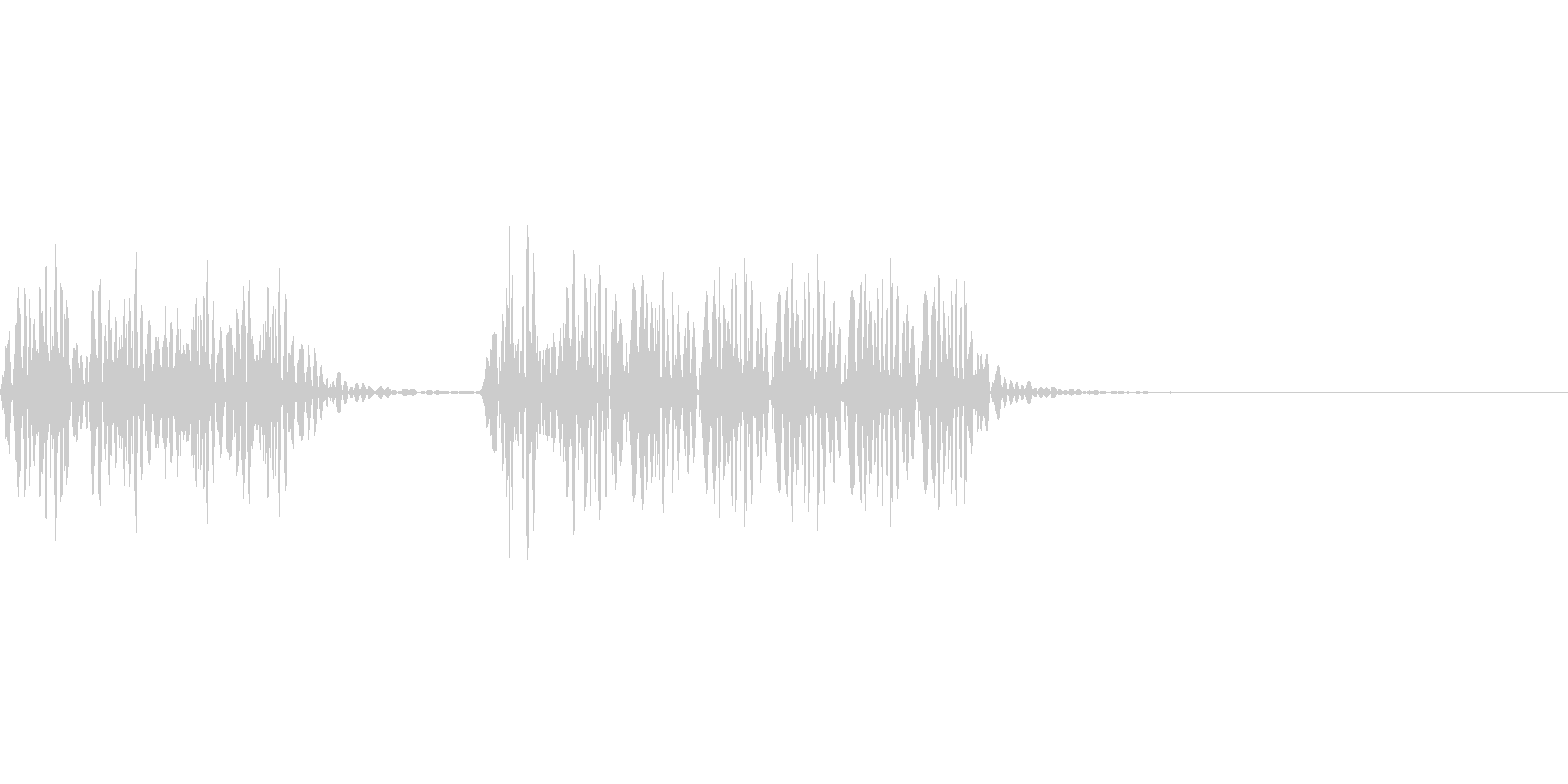 不正解のブザー音 1B ブブッの未再生の波形