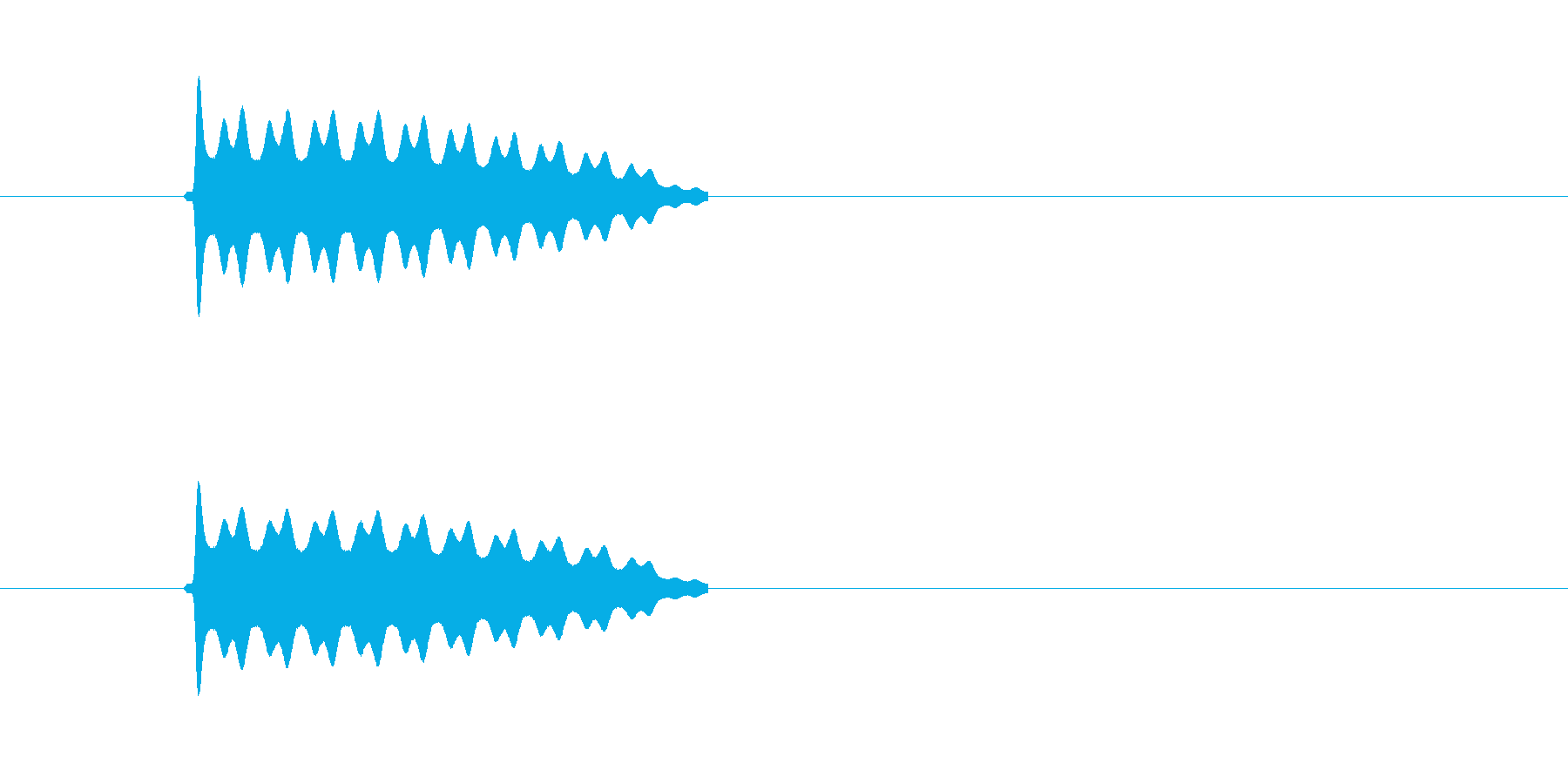 ピピピピピ!高音で響く電子音の再生済みの波形