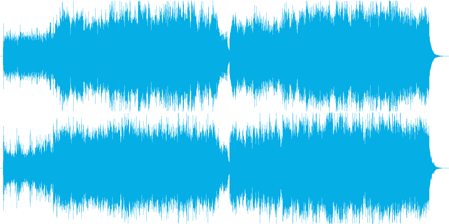 ピアノとソプラノ、ギターの神秘的な曲の再生済みの波形