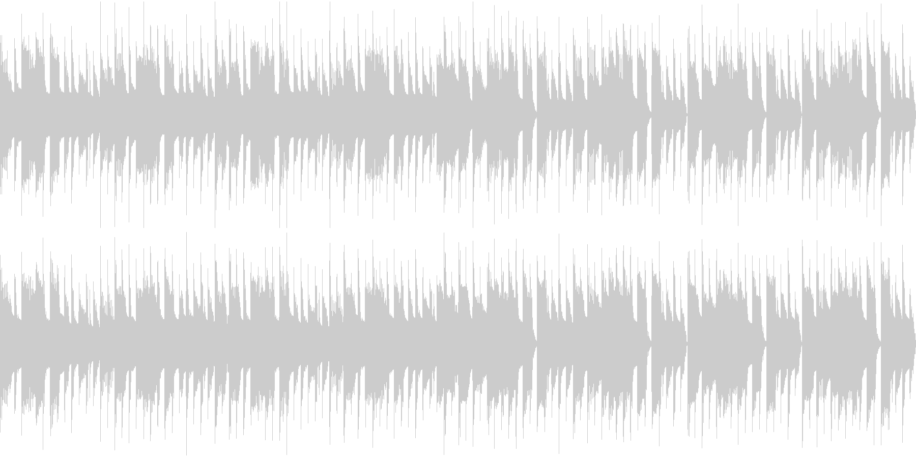 お知らせやCMなどに使えるシンプルな曲の未再生の波形