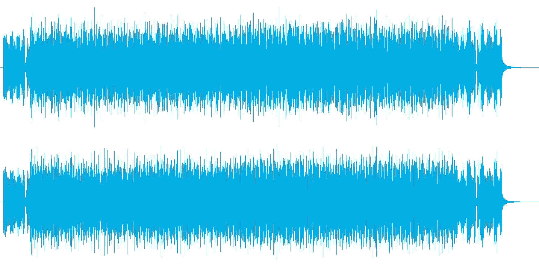 お洒落でかっこいいギターロックの再生済みの波形