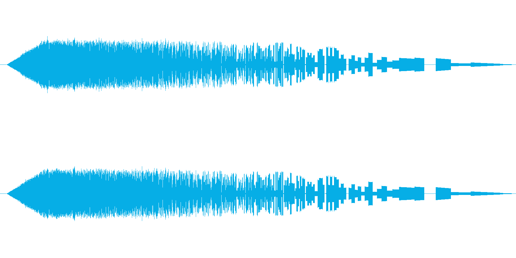 レトロな炎の効果音の再生済みの波形