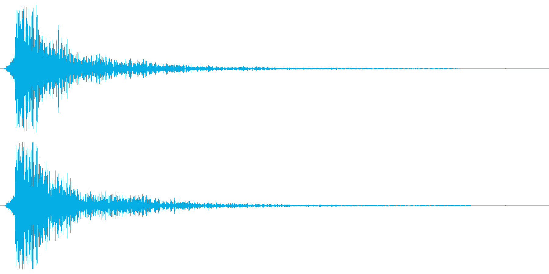 バゥヮン。衝突・転ぶ・尻餅の音(派手)の再生済みの波形