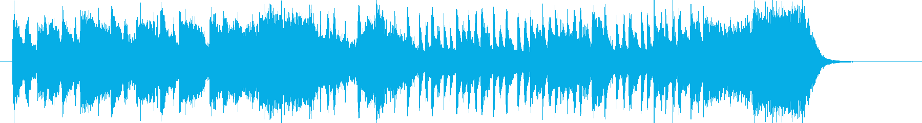 明るく元気でアップテンポで広がりのある曲の再生済みの波形