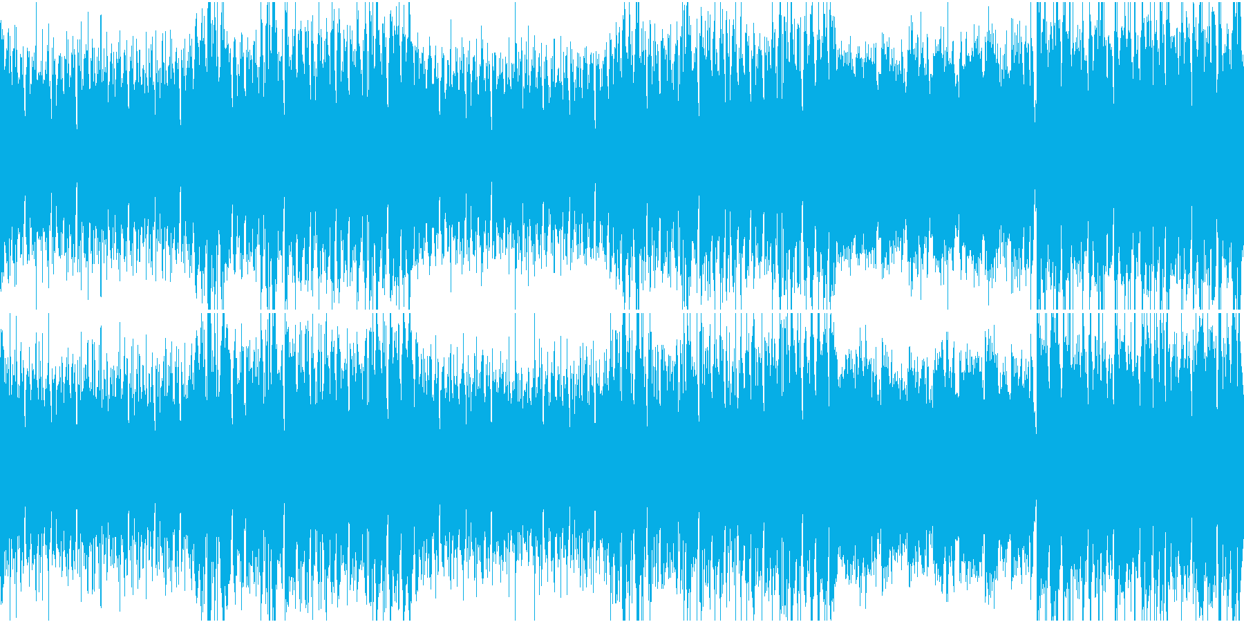 疾走感のある電子音楽の再生済みの波形