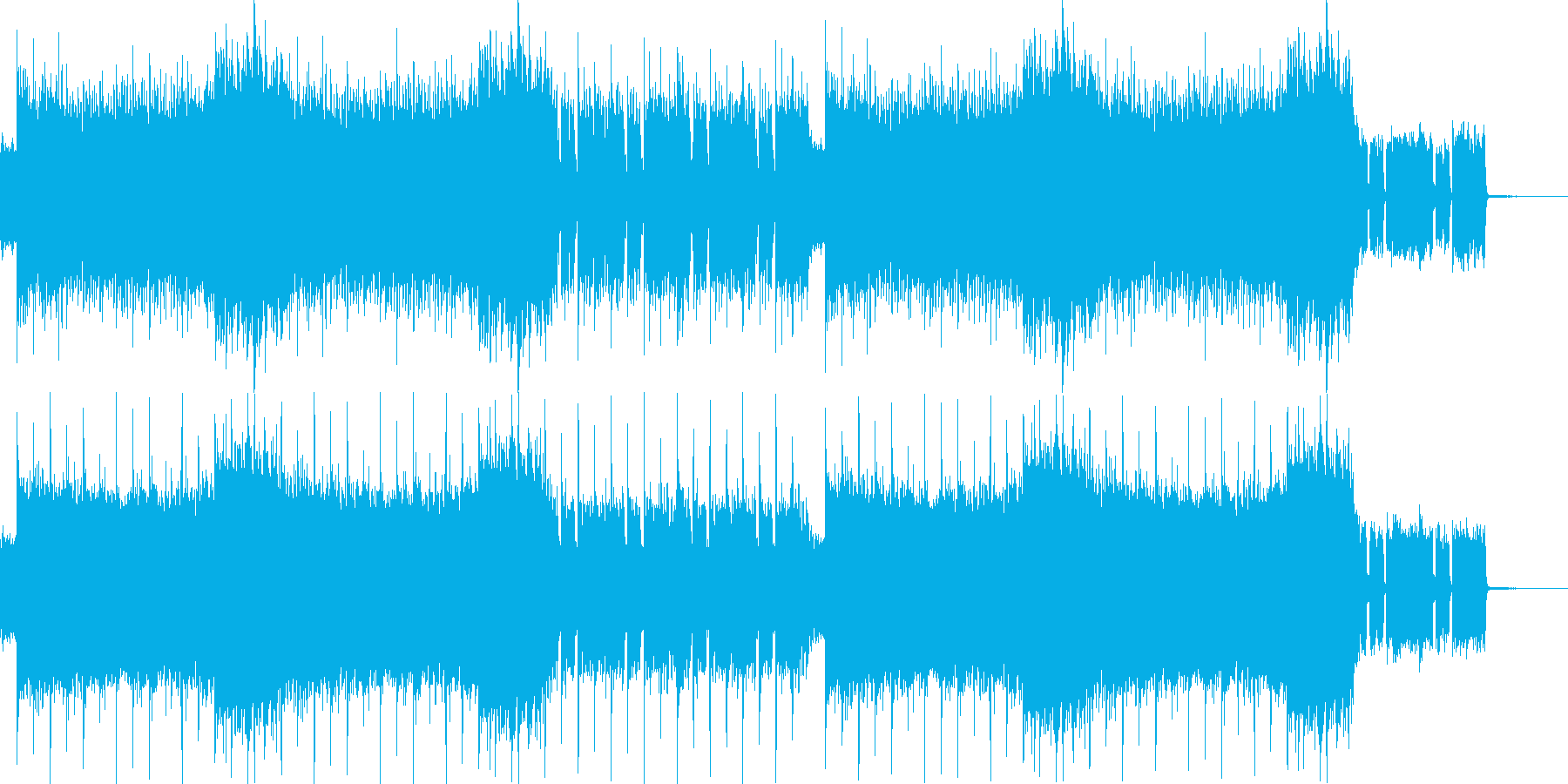 オーケストラ_クワイア_疾走感_ギターの再生済みの波形