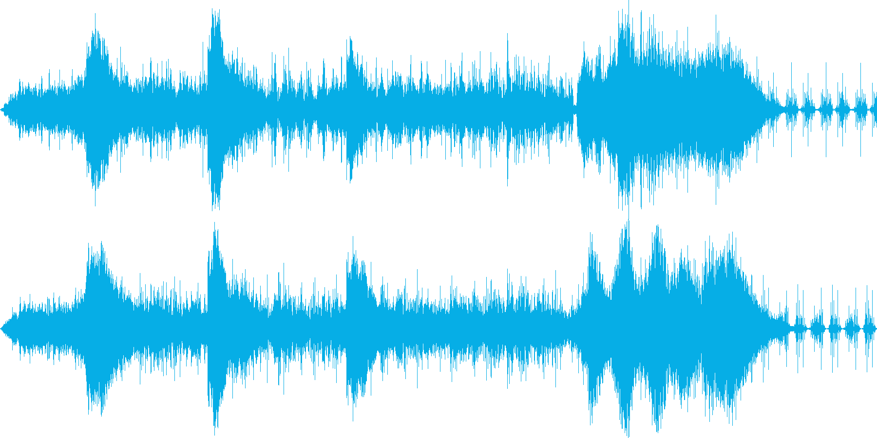 アンビエントなSci-Fi的恐怖音と囁きの再生済みの波形
