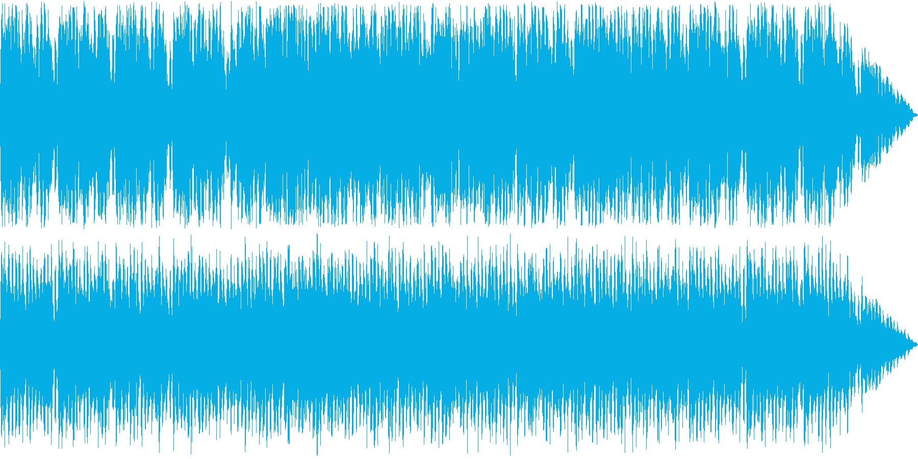 オーケストラ楽器による機械的な楽曲の再生済みの波形