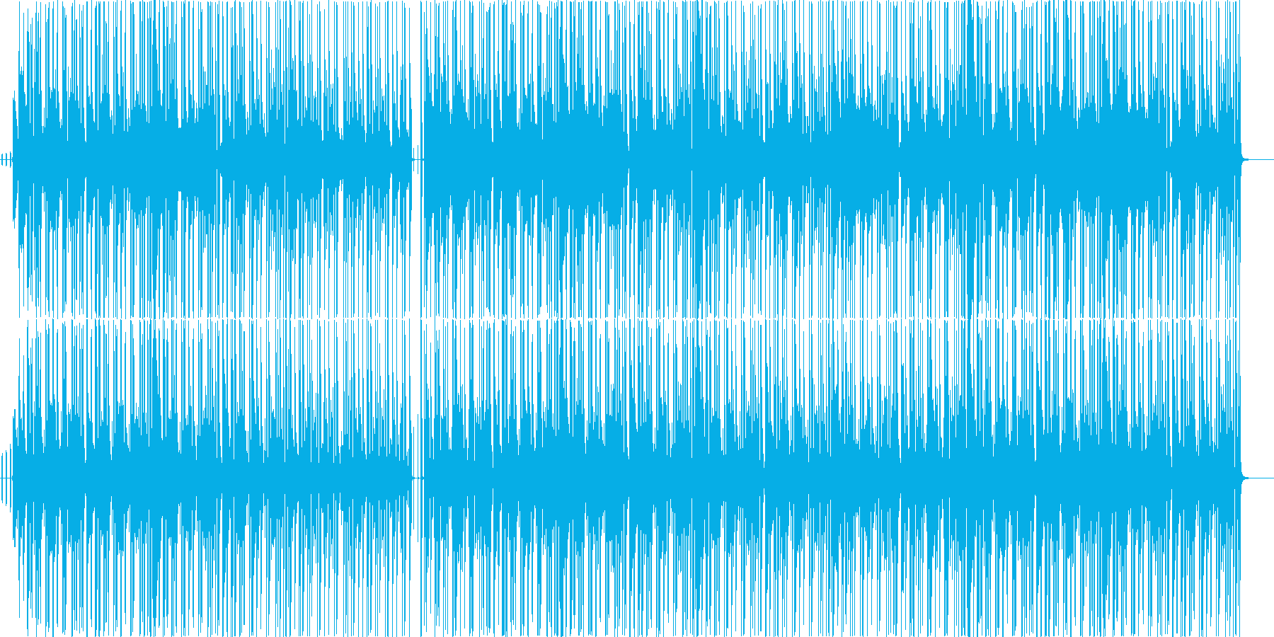 メロディ抜き。落ち着いた雰囲気の和風曲の再生済みの波形