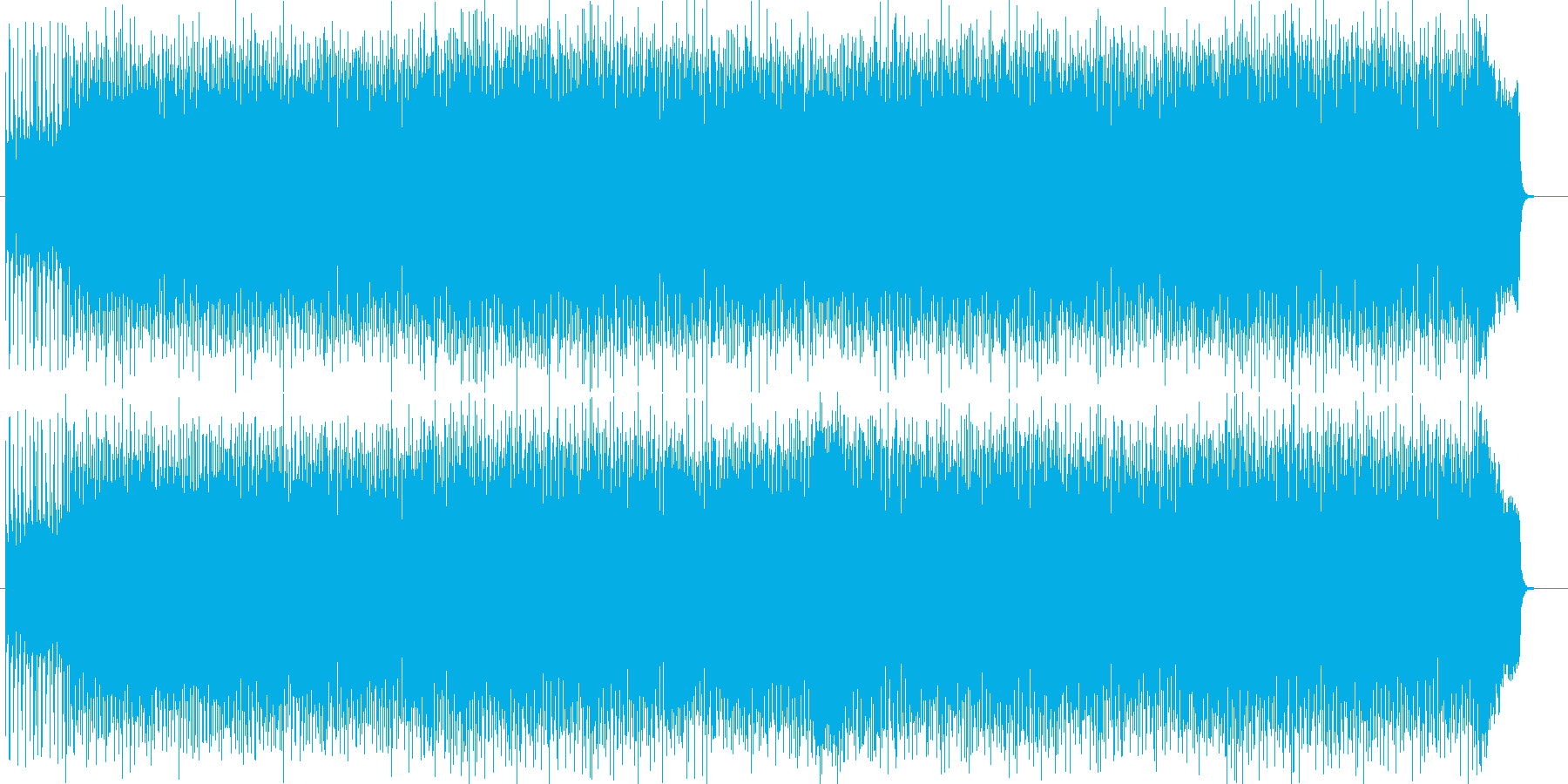 爽快感溢れるミュージックの再生済みの波形