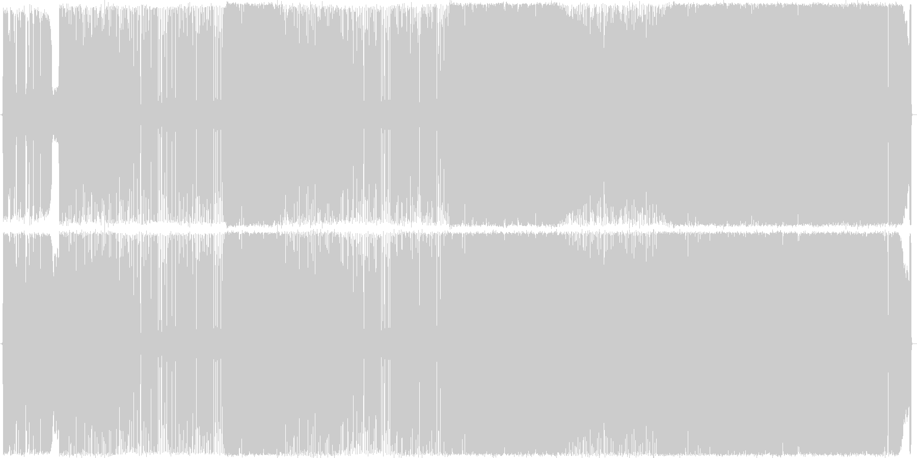 ロックサウンドでリラックスした歌モノの未再生の波形
