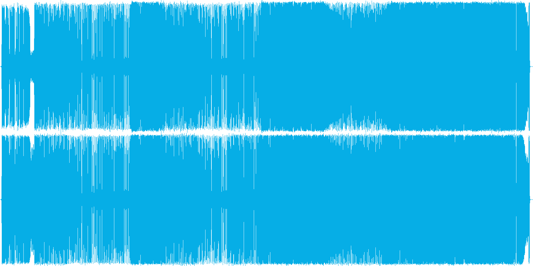 ロックサウンドでリラックスした歌モノの再生済みの波形