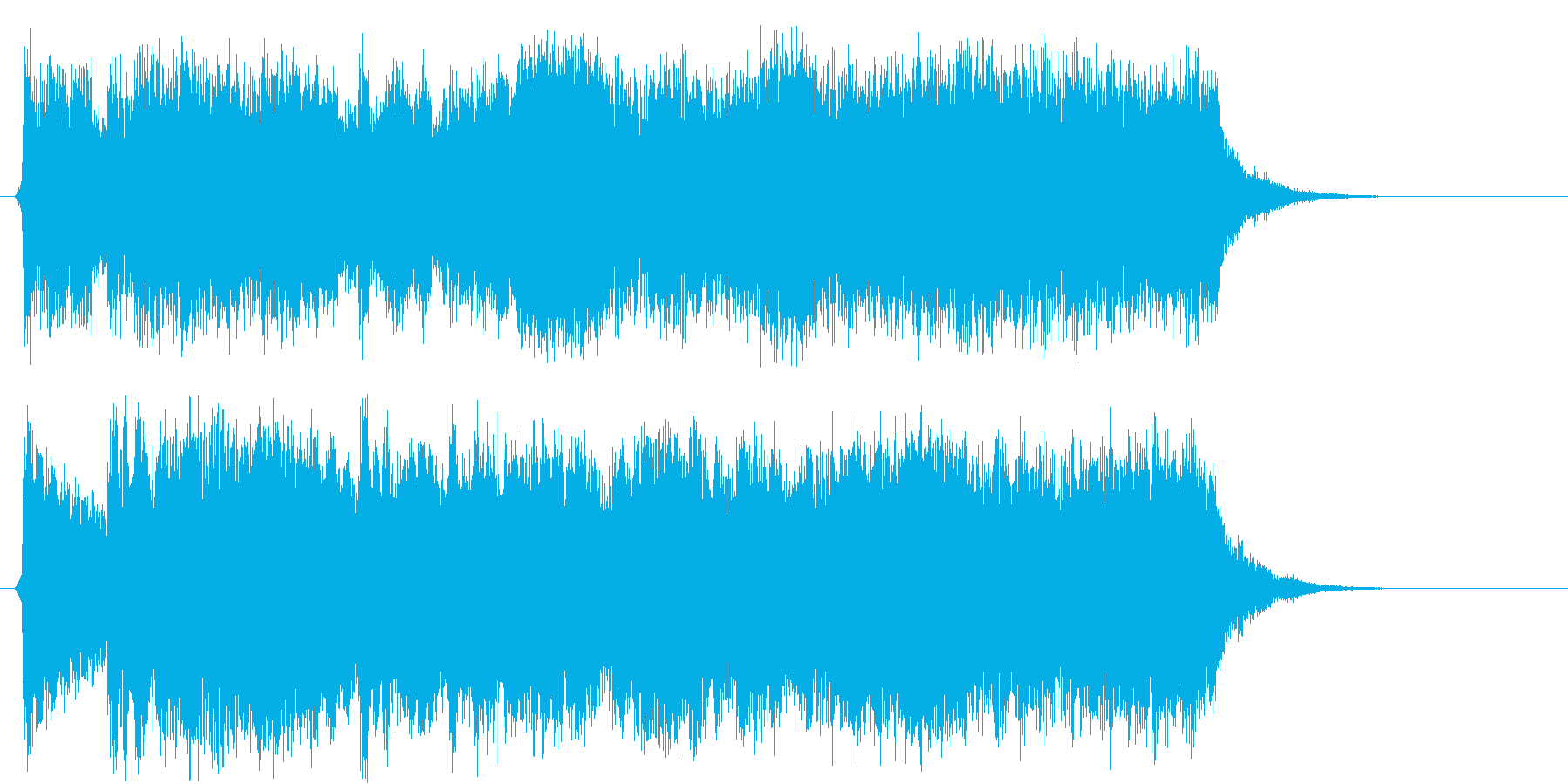 明るい希望のあるオーケストラジングルの再生済みの波形