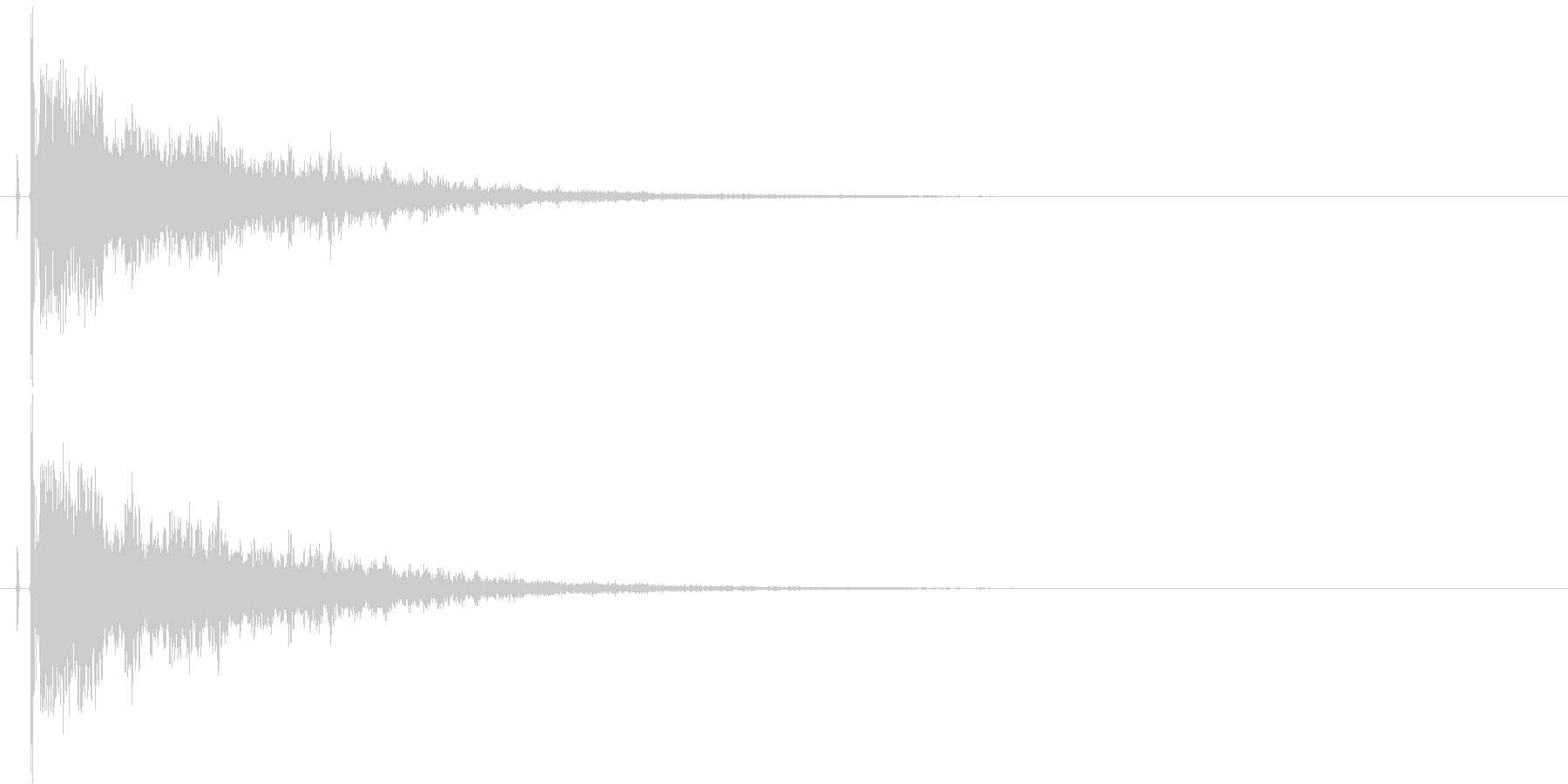 爆発音のような音の未再生の波形