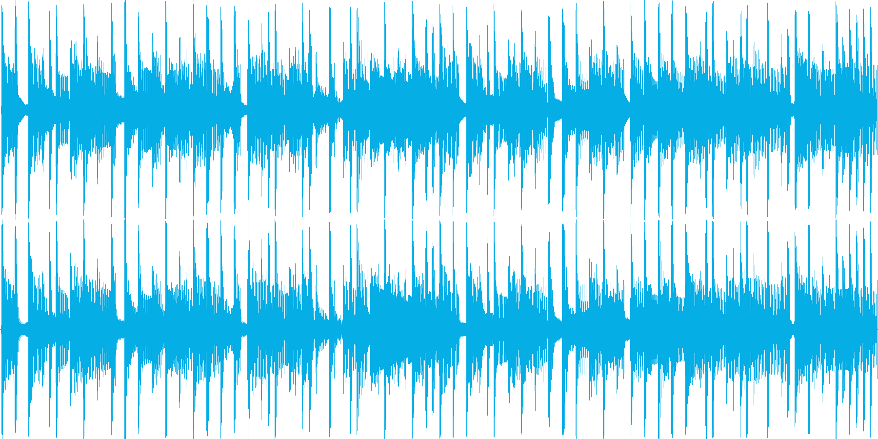 明るい雰囲気の短めのループ楽曲です。の再生済みの波形