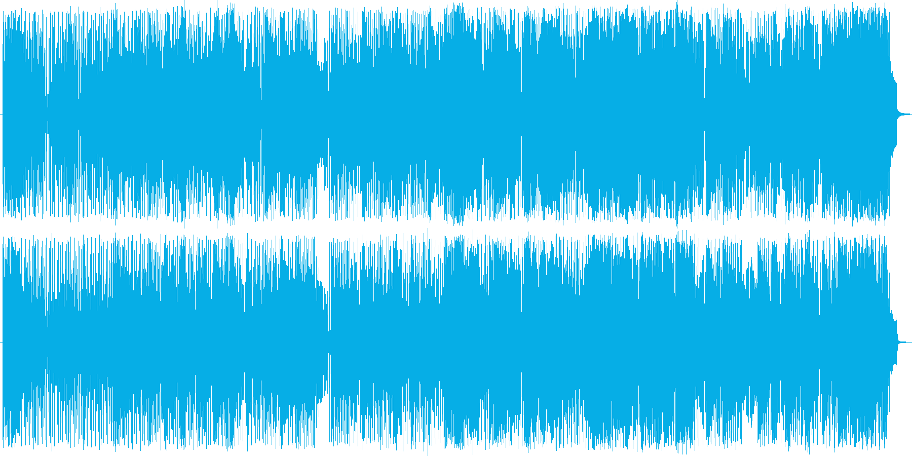 ファンクなスラップベースのフュージョン曲の再生済みの波形
