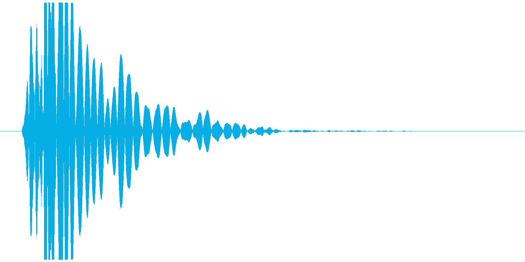 ドンッ、バタッ(倒れる、足音、低音)の再生済みの波形