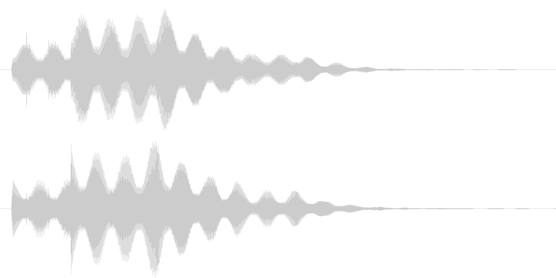 決定ボタンを押した時などの音の未再生の波形