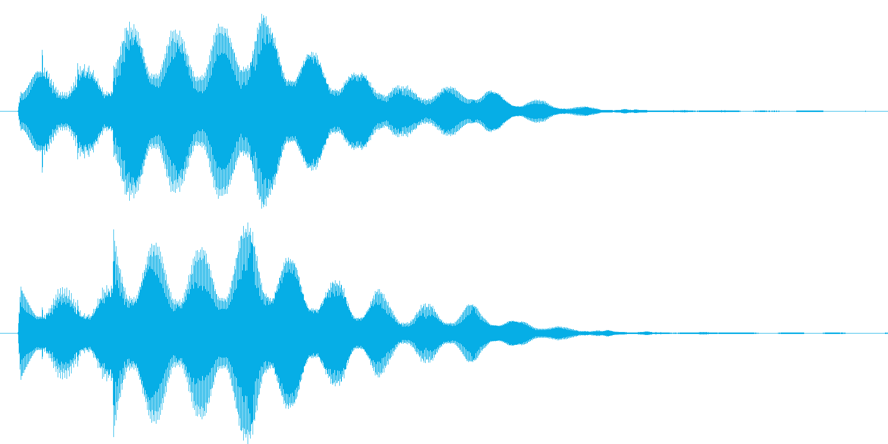 決定ボタンを押した時などの音の再生済みの波形