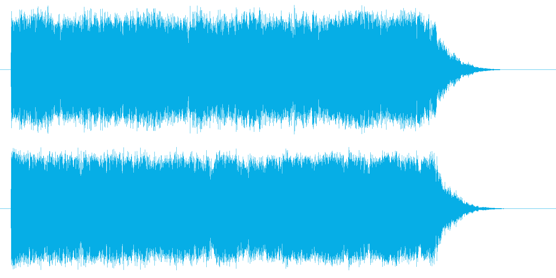 明るいキラキラしたシンセサイザーの曲の再生済みの波形