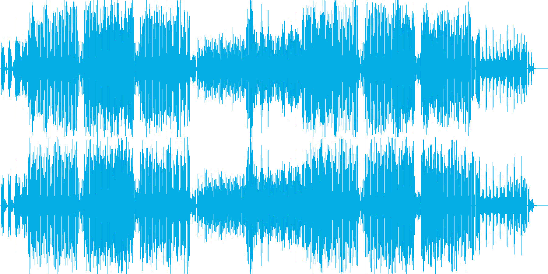 構造物の説明動画のBGMなどに最適な曲の再生済みの波形