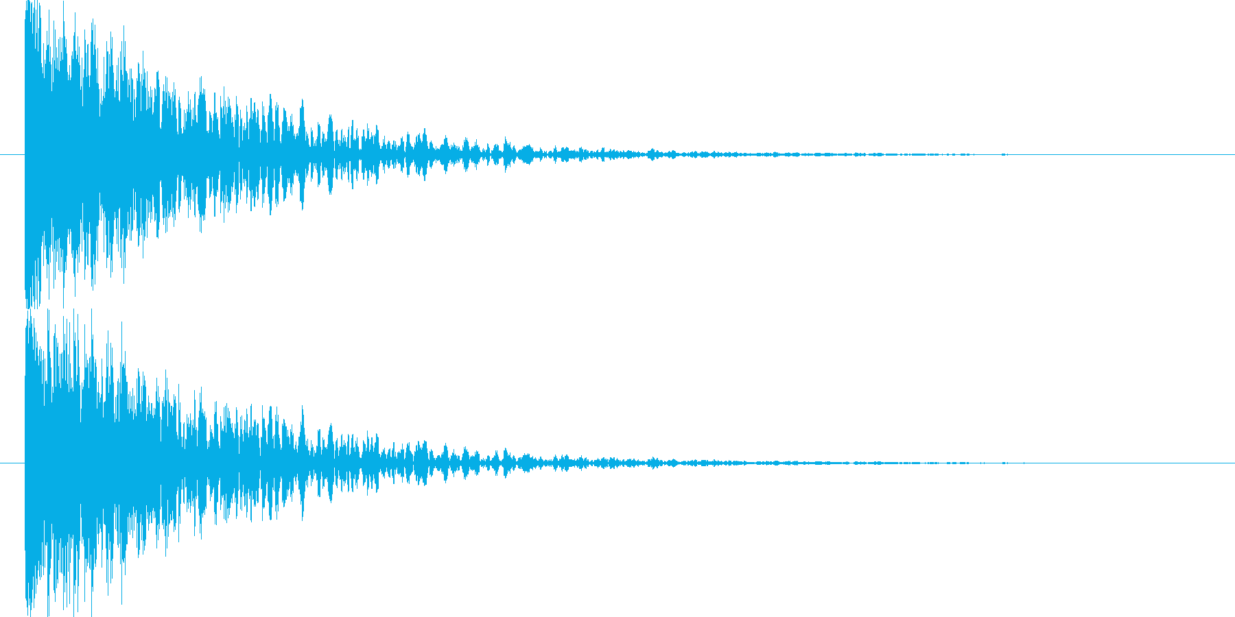 破裂音と爆発音が混ざった感じの再生済みの波形