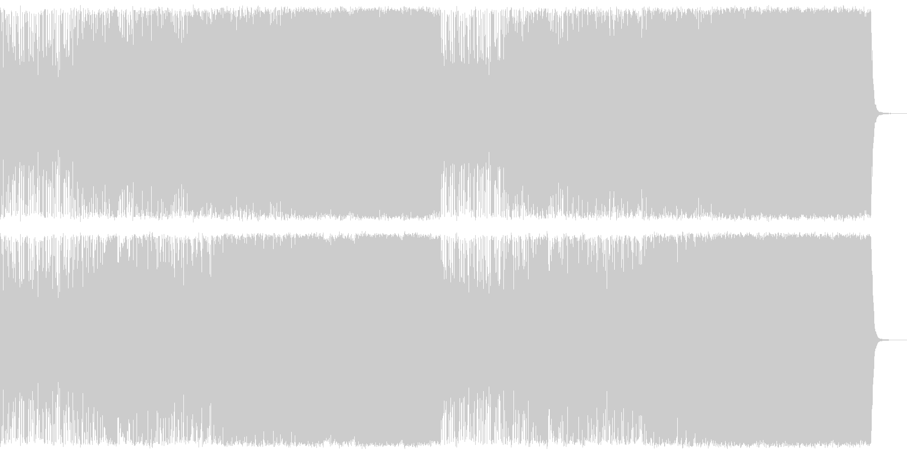 聴きやすさ重視のアップテンポなメタルの未再生の波形